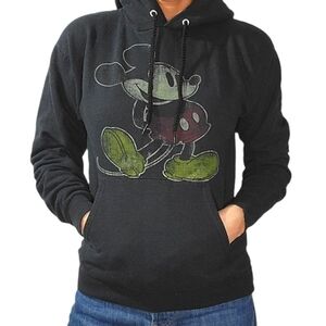Disney Brand Hanes Pullover Hoodie Size Small Black
